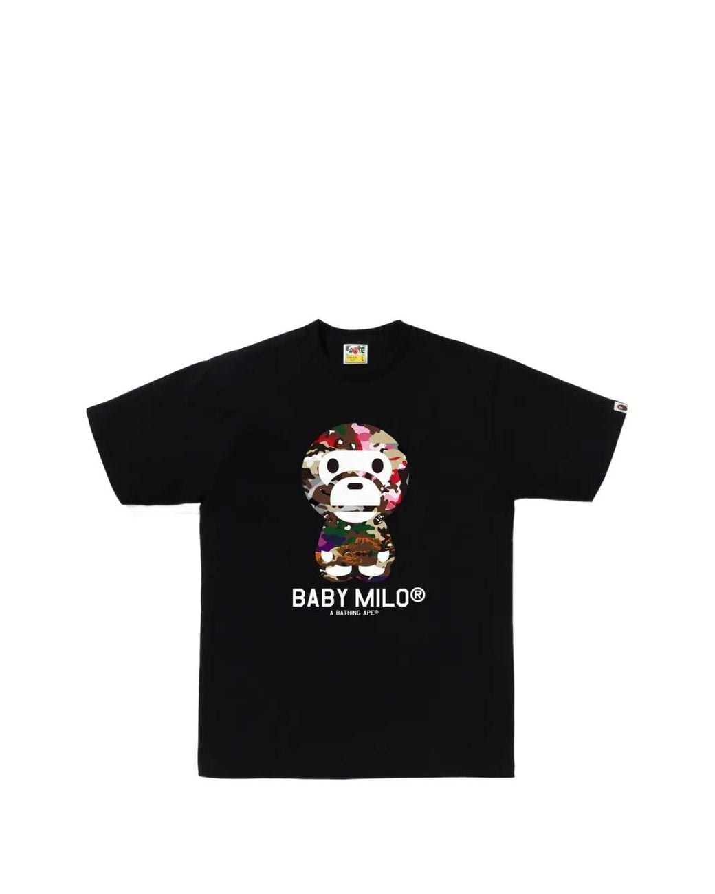A Bathing Ape Black T-Shirt À Imprimé Baby Milo for men