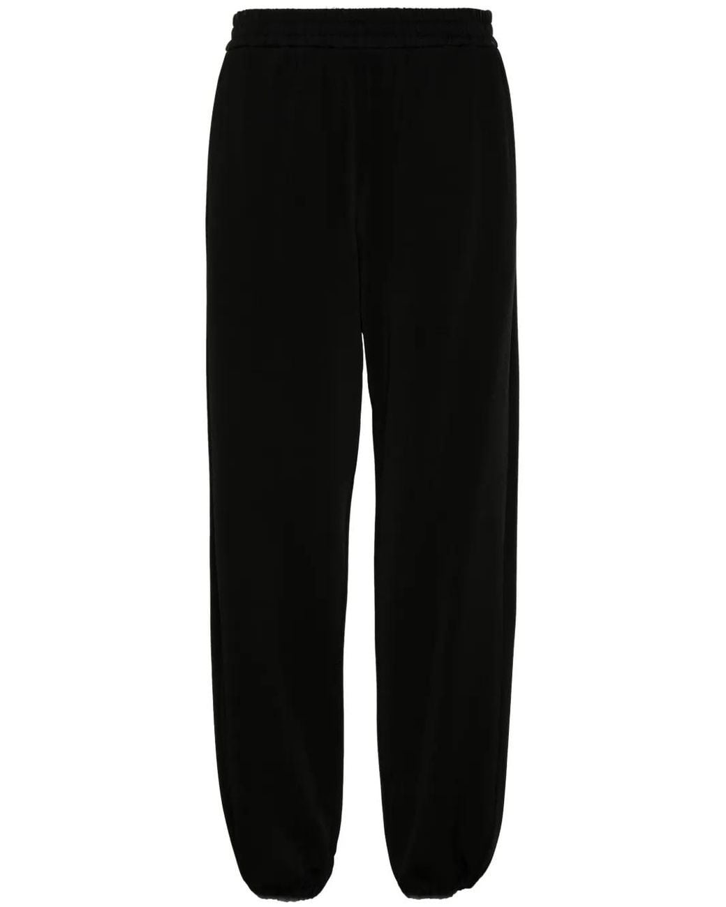 Jil Sander Black High-Waist Track Trousers