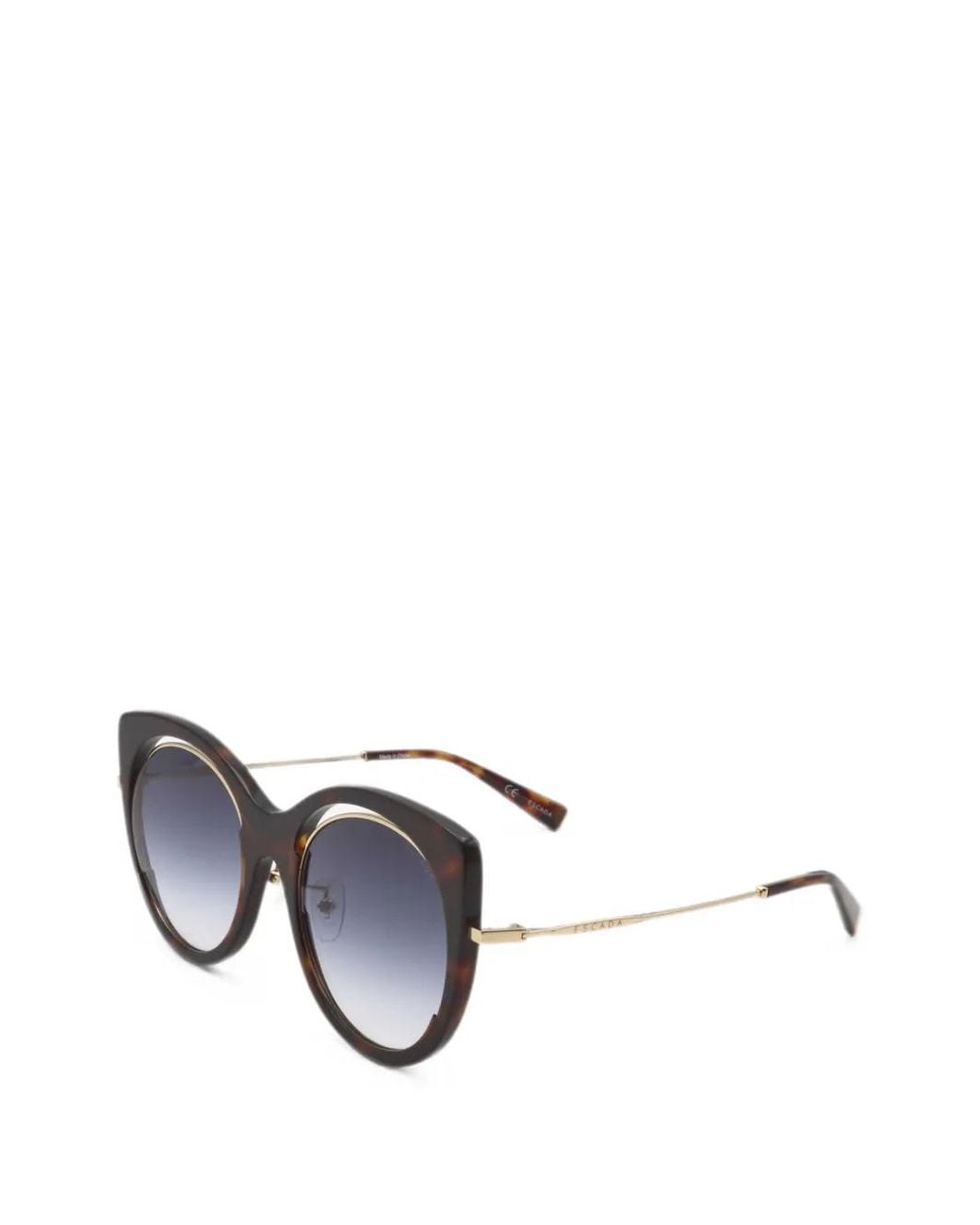 ESCADA White Lunettes De Soleil À Monture Papillon