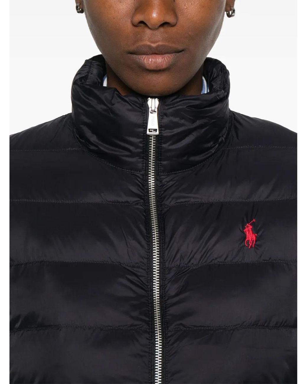 Polo Ralph Lauren Black Polo Pony-Embroidered Puffer Jacket