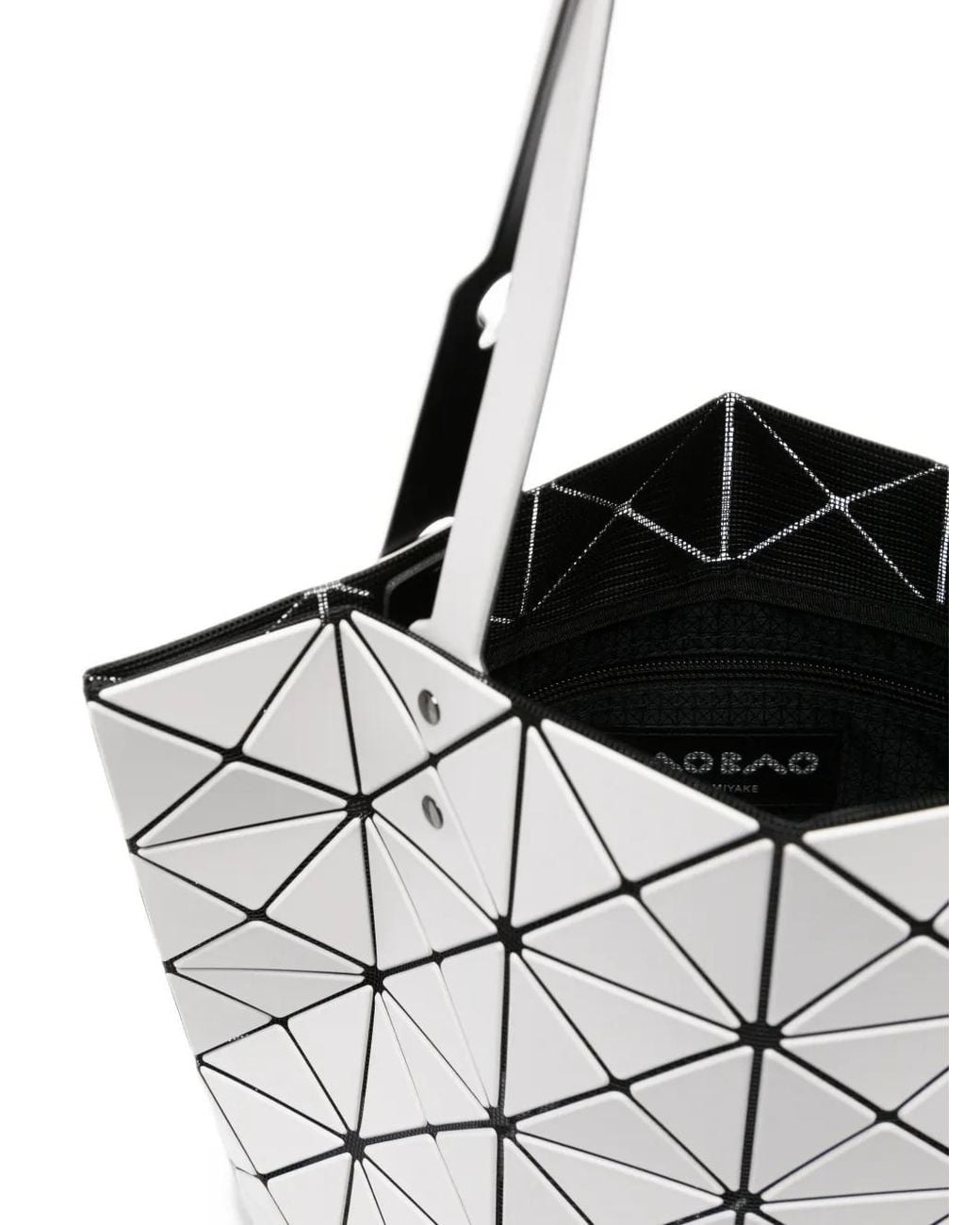 Issey Miyake White Lucent Geometric Tote Bag