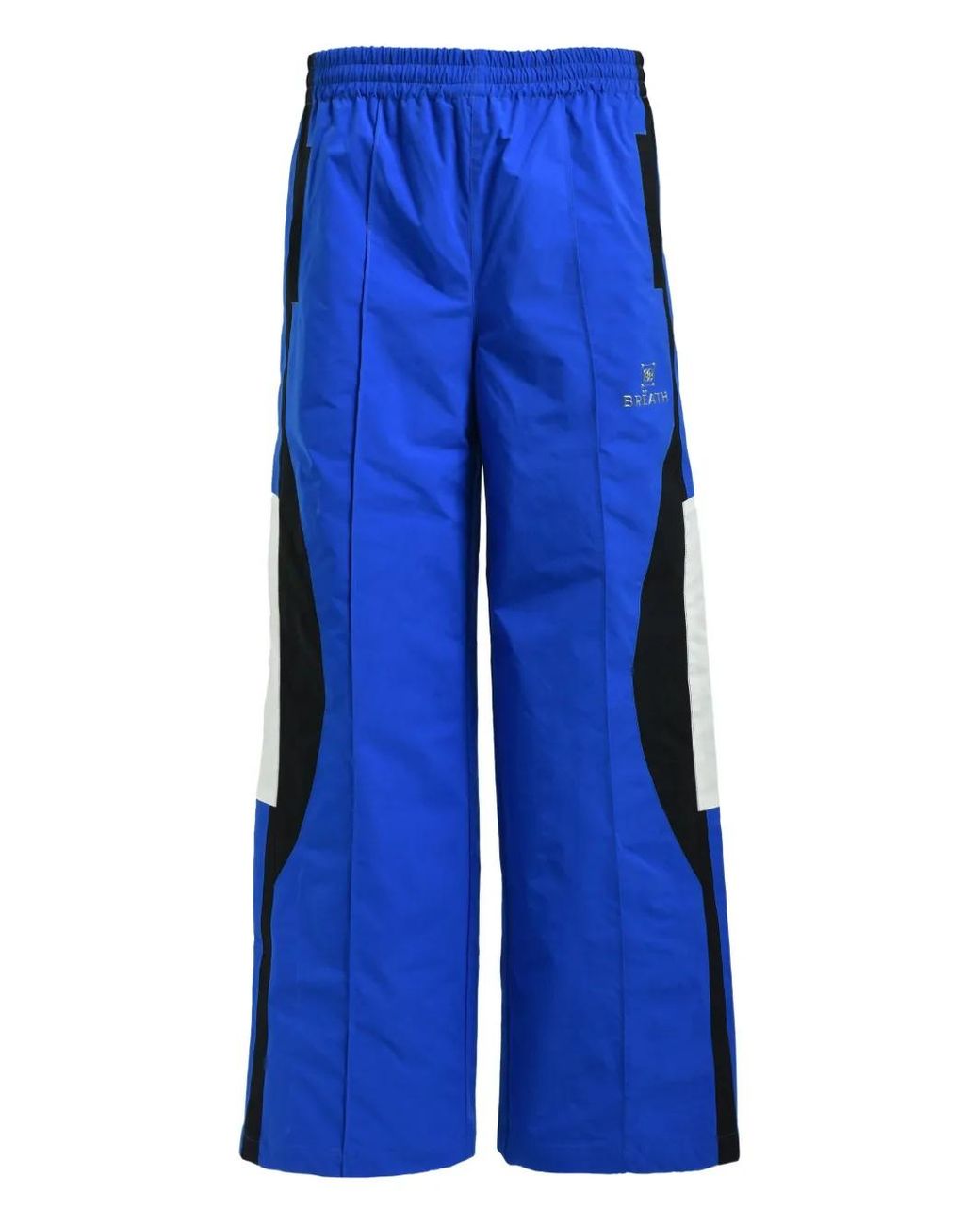 BREATH Blue Logo-Embroidered Trousers for men
