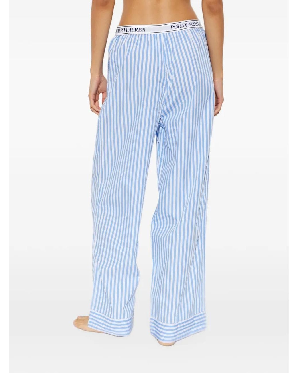 Polo Ralph Lauren Blue Striped Cotton Pyjama Pants