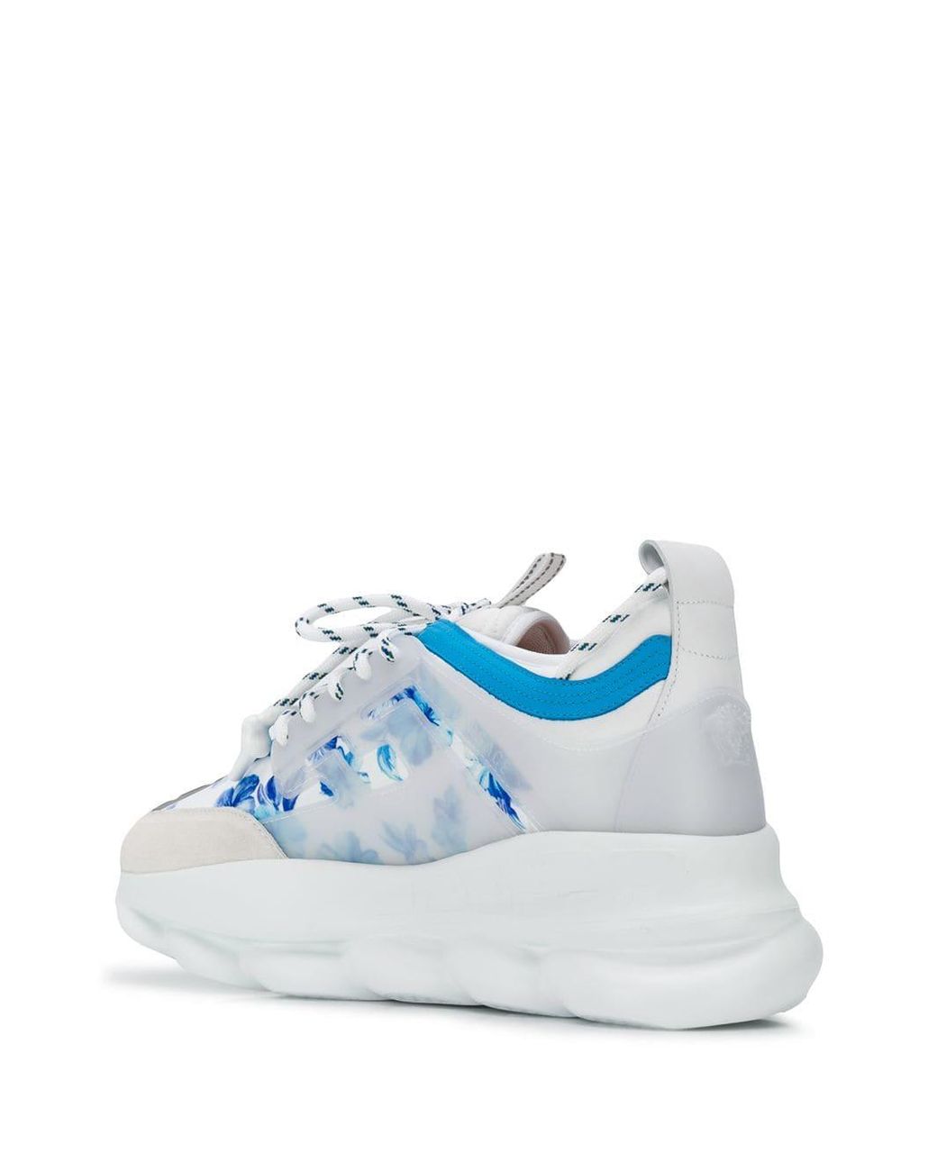 Versace Chain Reaction Floral Print Sneakers in White for Men | Lyst