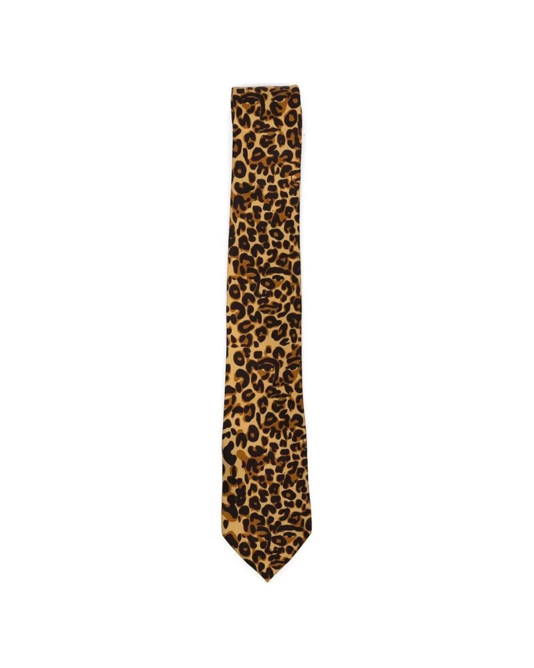 Kidsuper White Leopard-Printed Tie for men