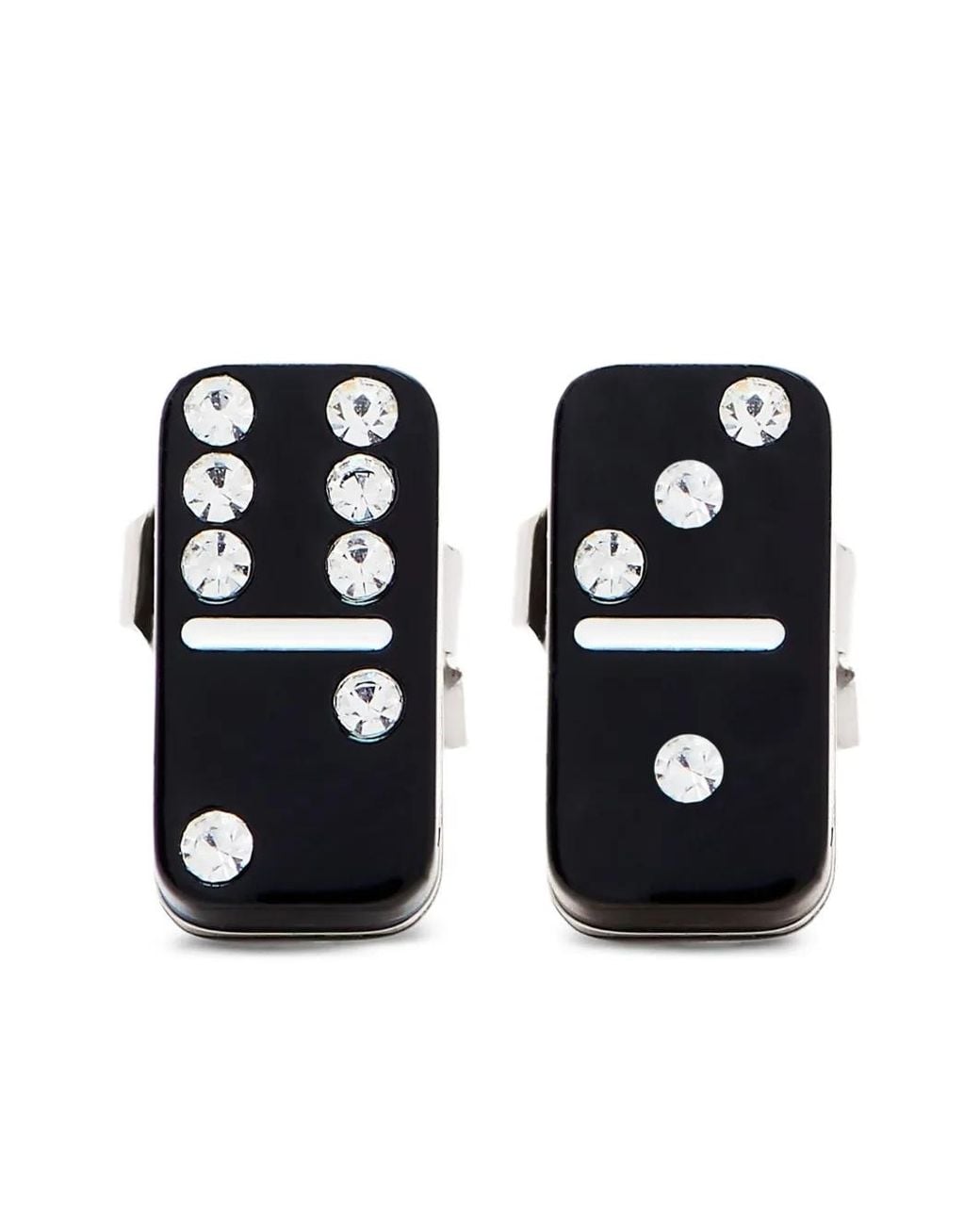 Marc Jacobs Black The Domino Stud Earrings