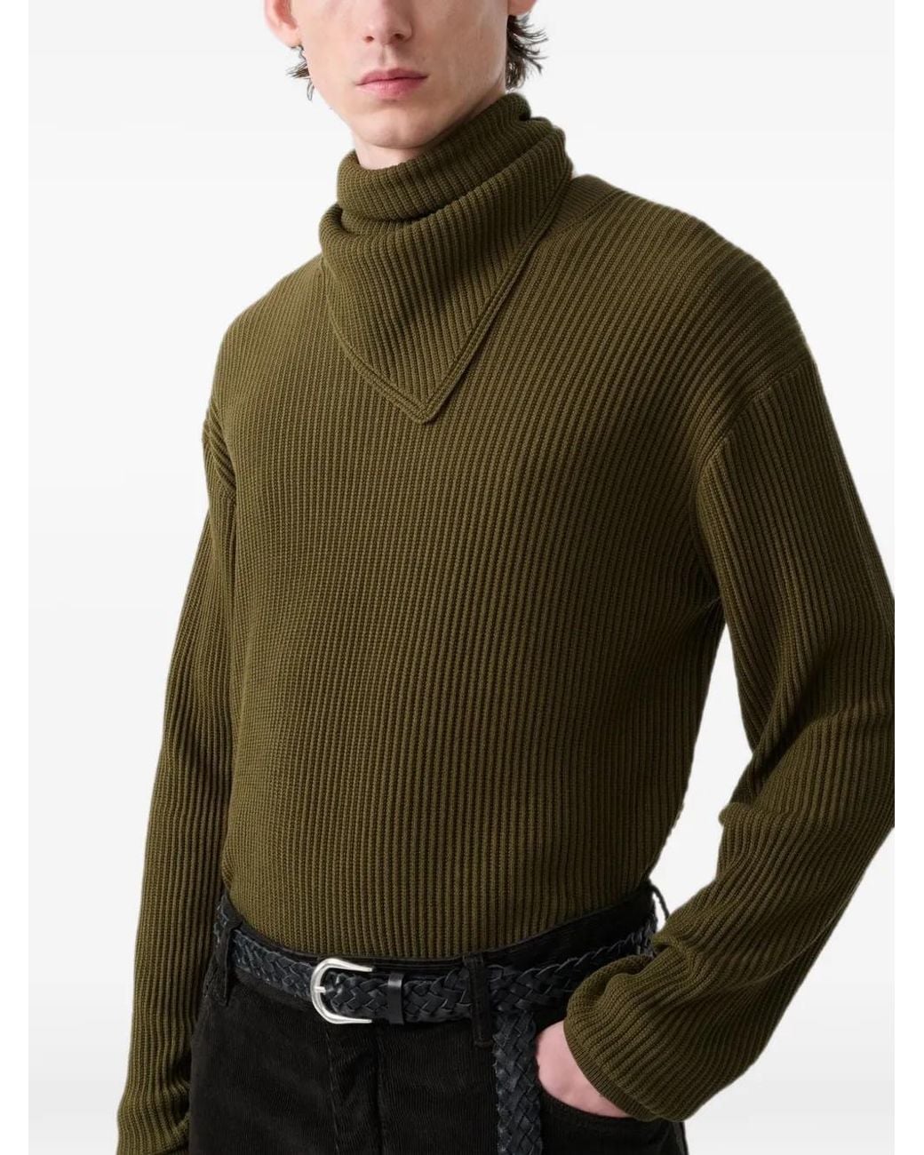 Pull Arda En Maille Côtelée Studio Nicholson pour homme en coloris Green