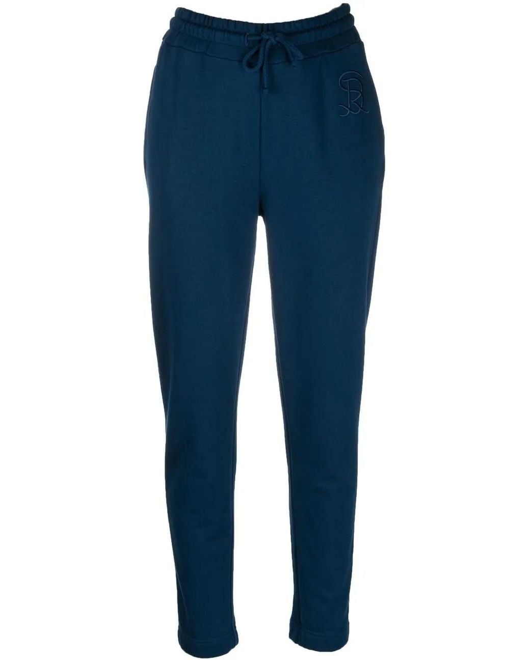 Sonia Rykiel Blue Logo-Embroidered Track Pants