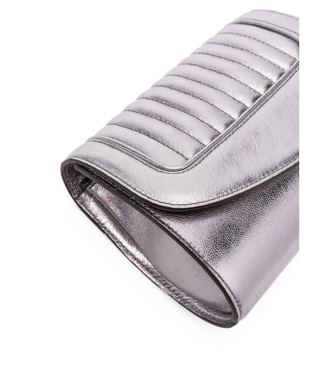 Delage Gray Jeanne Metallic Cross-Body Bag