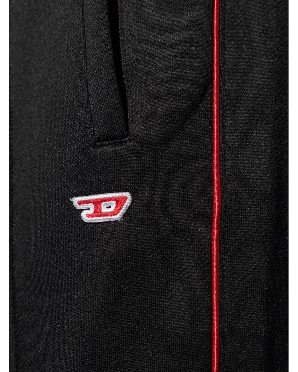DIESEL Black P-Zamper Cotton Track Pants for men