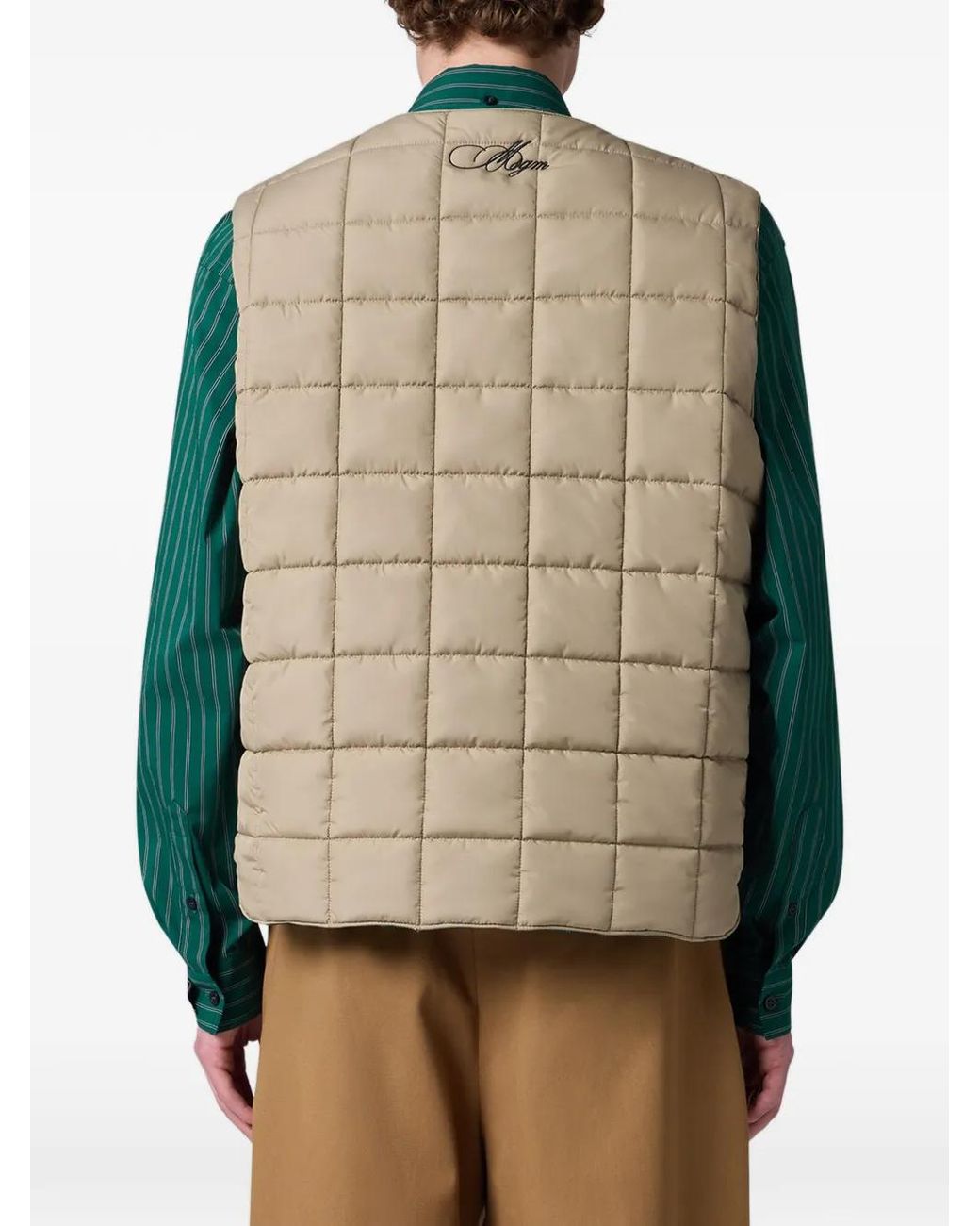 Chaleco Reversible A Rayas Diplomáticas MSGM de hombre de color Green