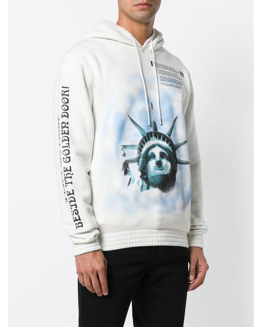 Off-White c/o Virgil Abloh Statue Of Liberty Hoodie in Blue for Men