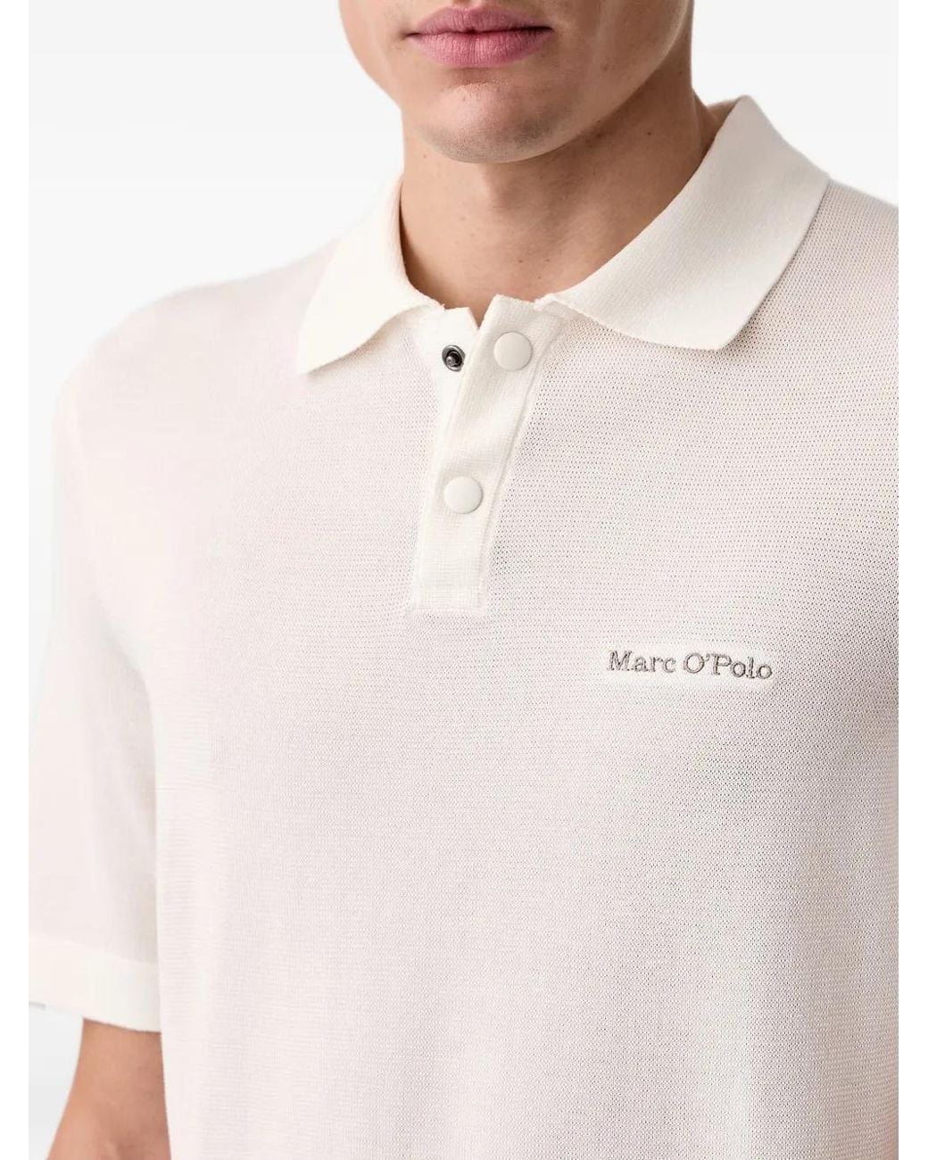 Marc O' Polo White X Dfb Travel Short-Sleeve Polo Shirt for men
