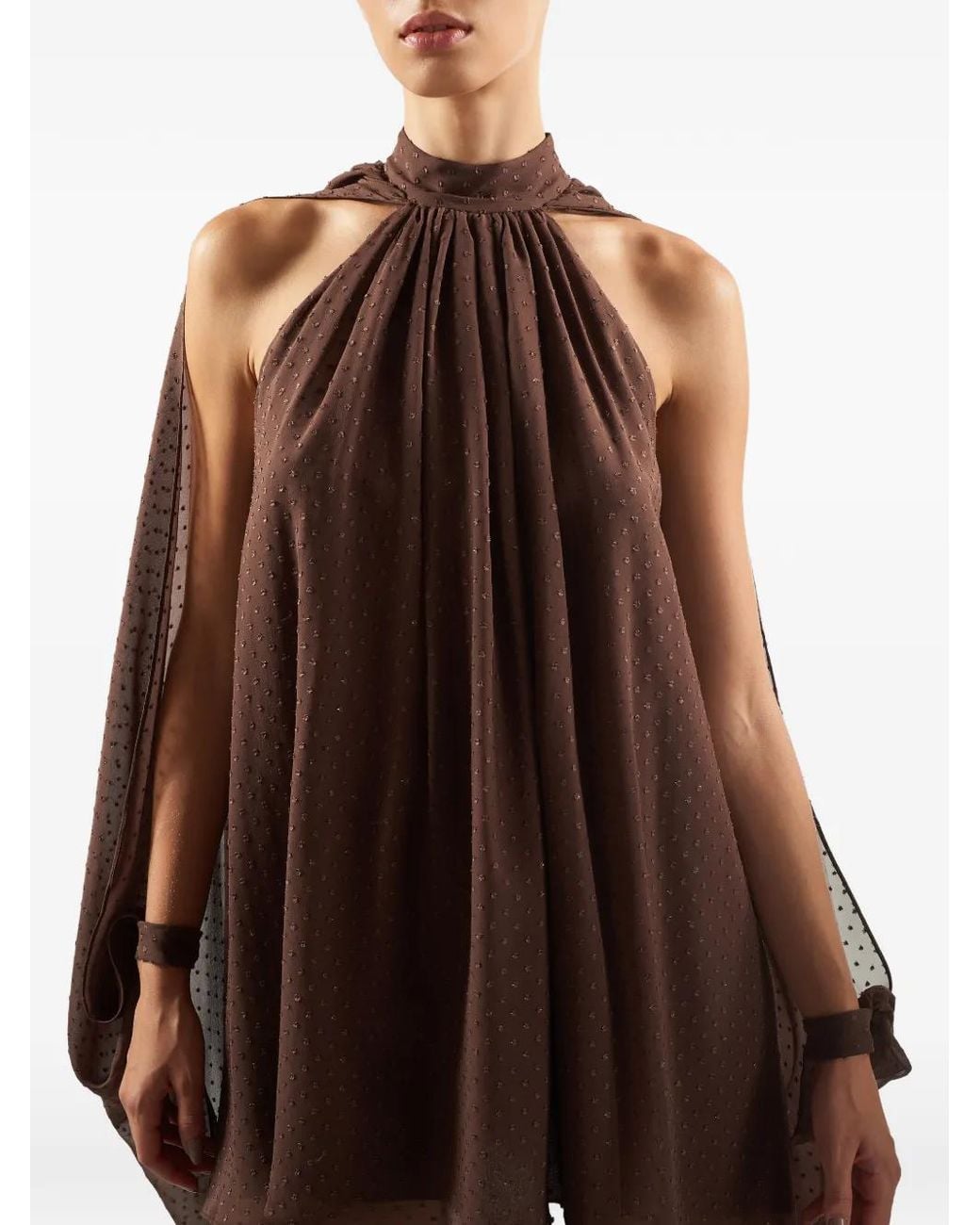 Taller Marmo White Eterea Draped Mini Dress