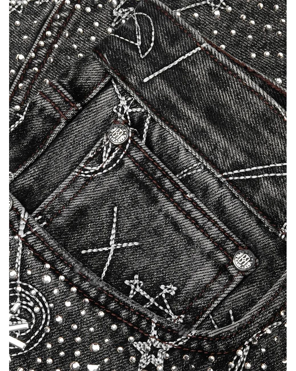 BIRTH OF ROYAL CHILD Gray 20K Zodiac Diamond Jeans for men