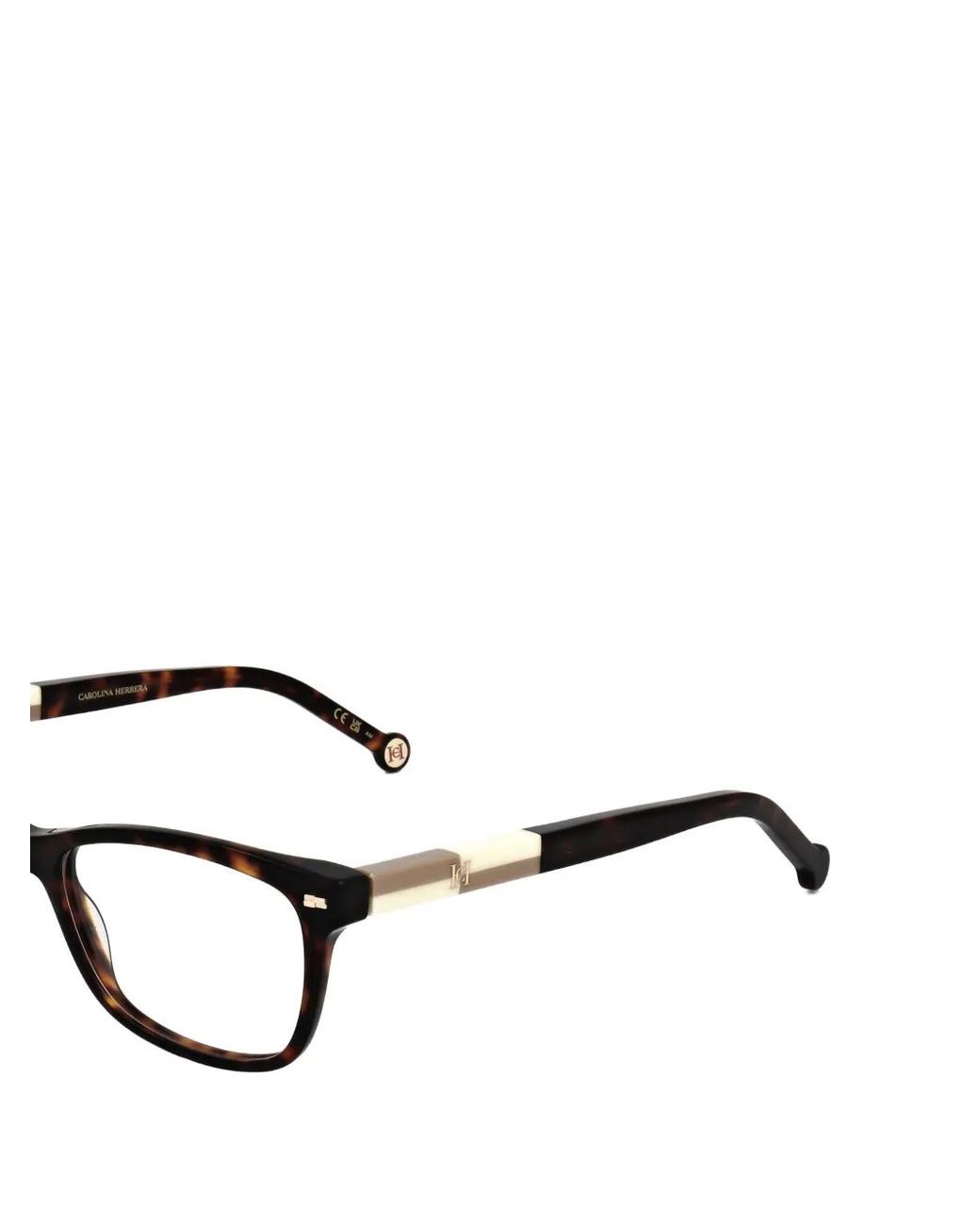 Carolina Herrera Brown Lunettes De Vue Rectangulaires