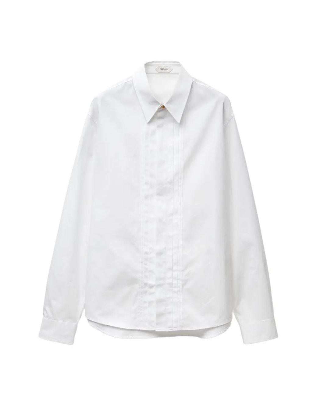 Versace White Cotton Poplin Slim Shirt for men