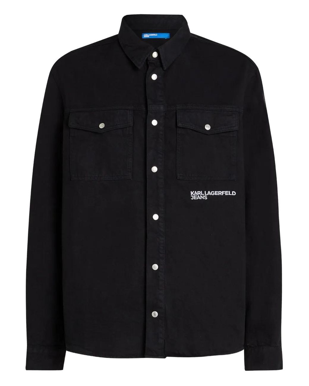 Karl Lagerfeld Black Fitted Knit Top With Smooth Texture for men