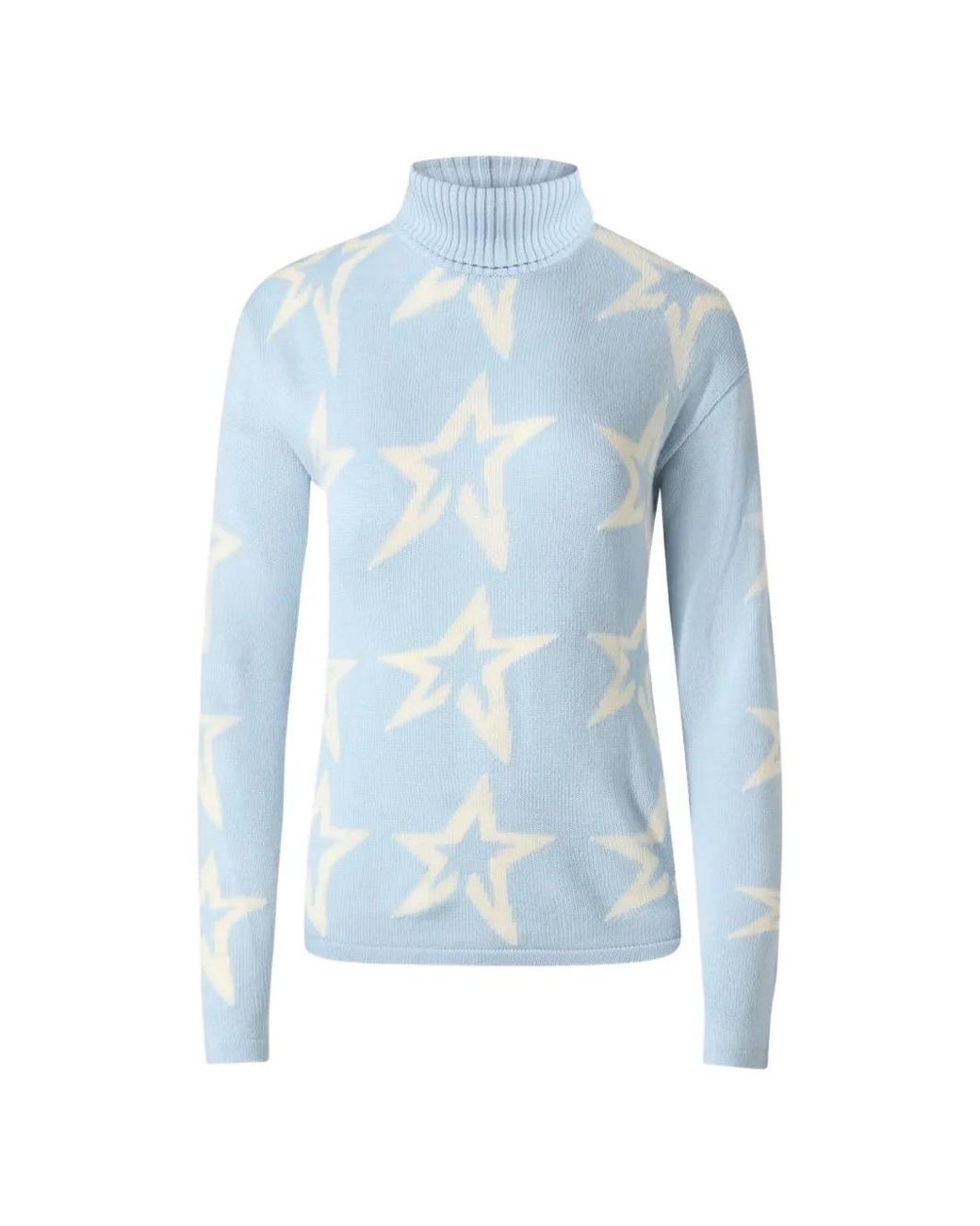 Perfect Moment Blue Star Dust Merino-Wool Sweater