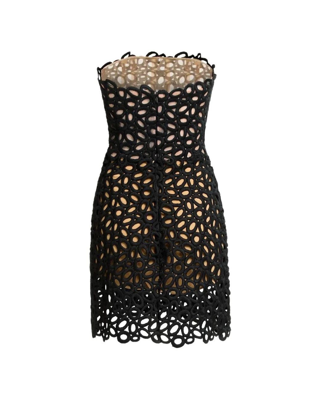 Elie Saab Black Macramé Mini Dress