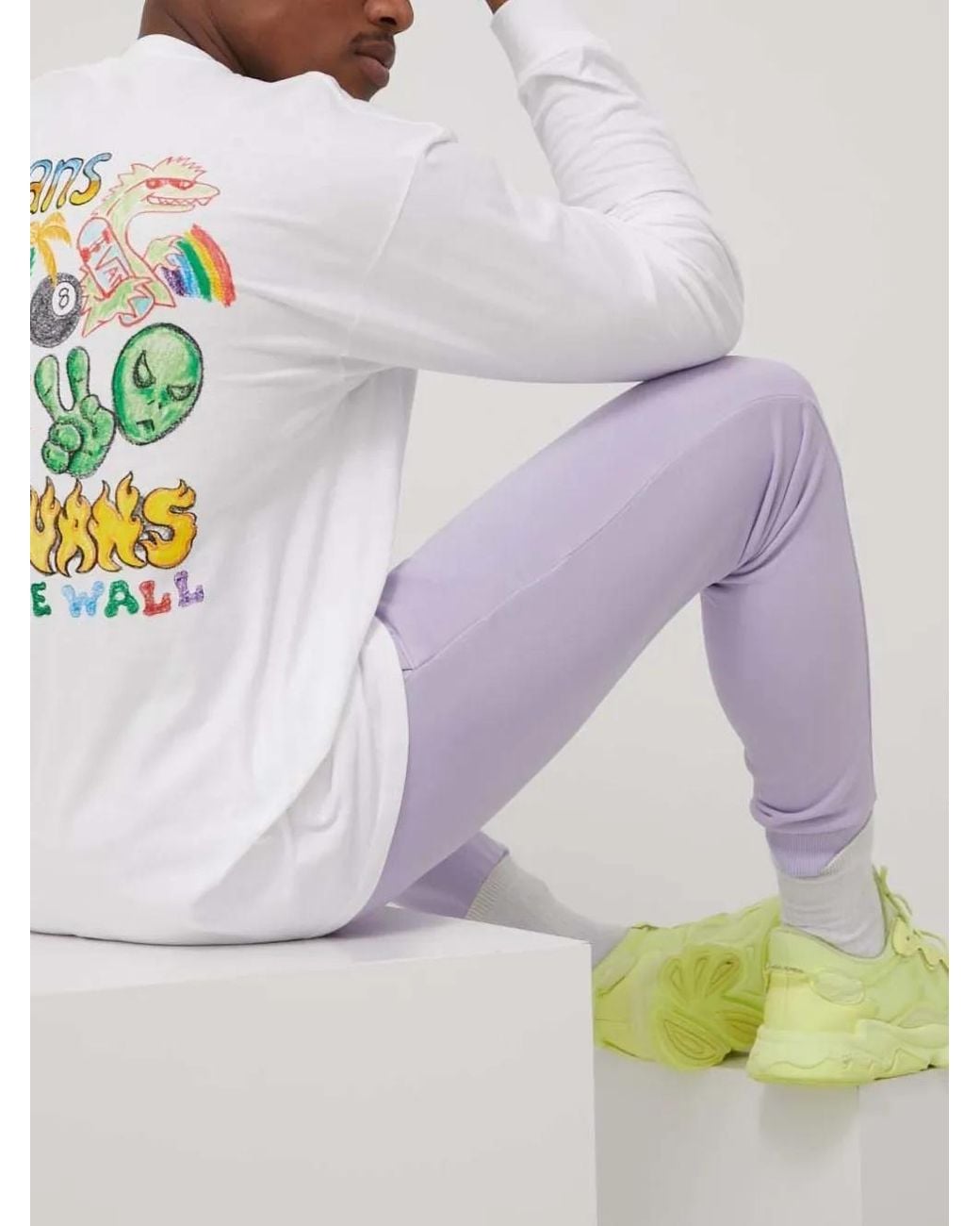Fila Purple Logo-Patch Track Pants