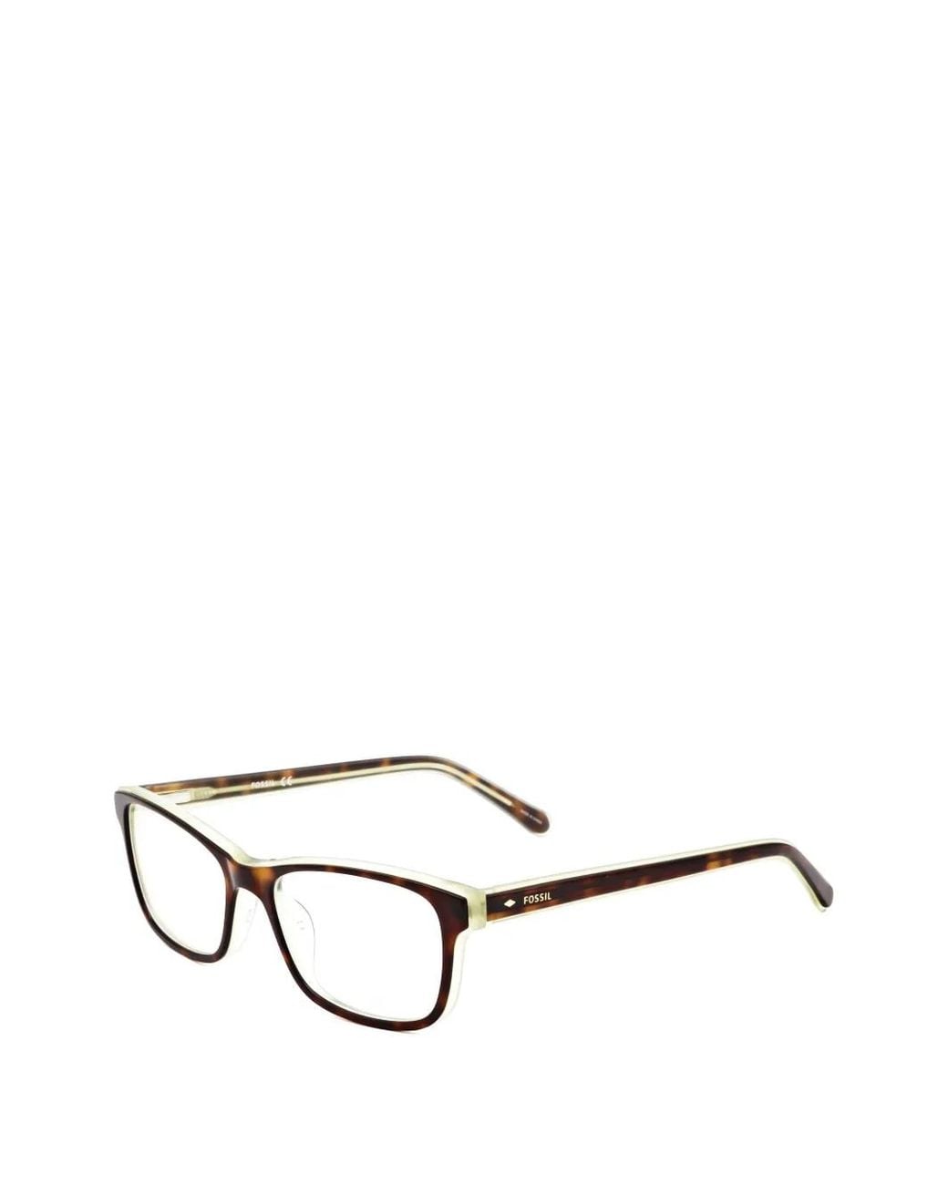 Fossil White Eckige Brille