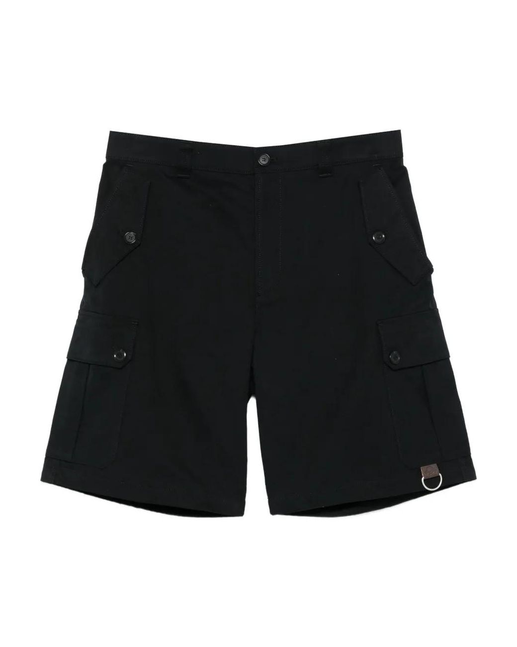 Moschino Black Cargo Pocket Shorts for men