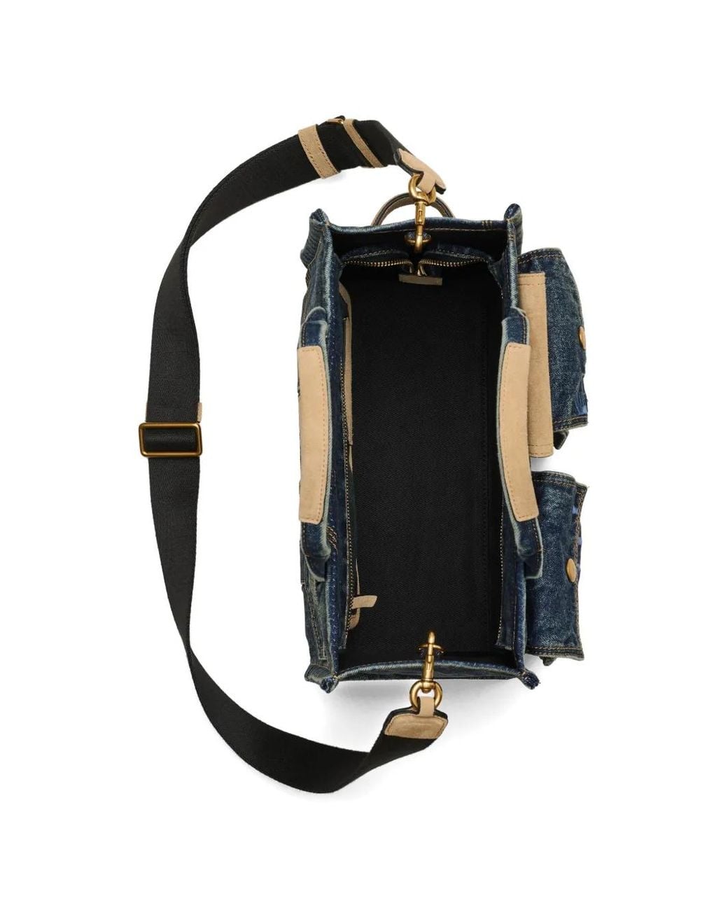 Marc Jacobs Blue Mittelgroßer The Denim Tote Bag Mit Wildledertasche