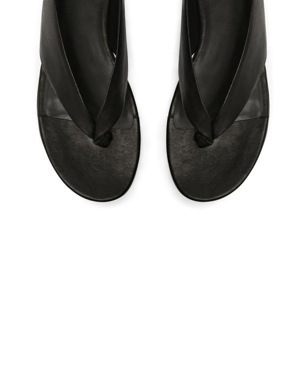 Courreges Black Leather Sandals