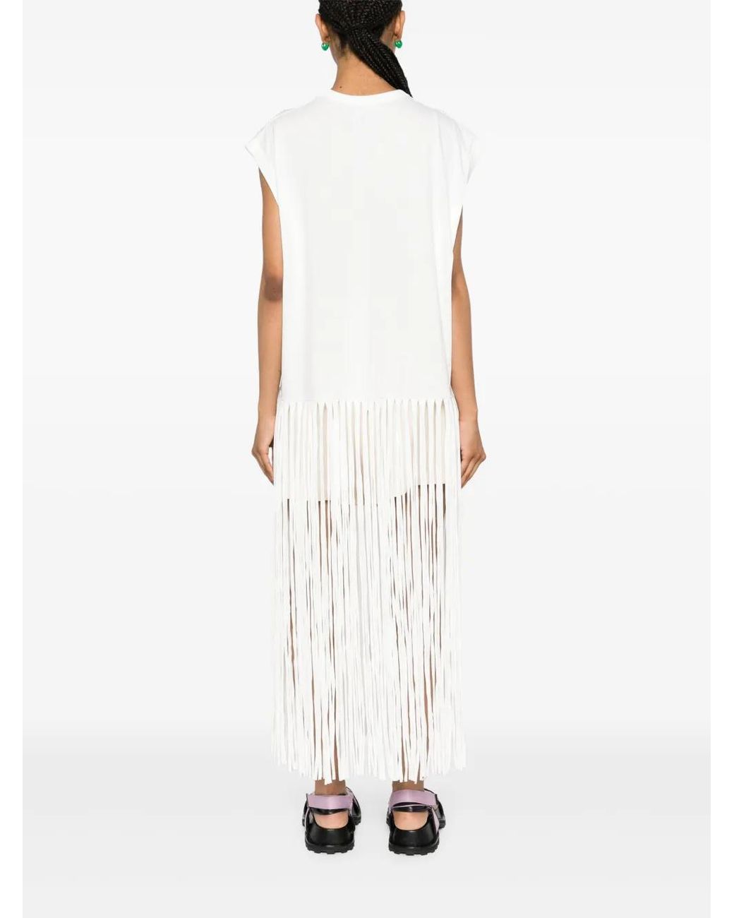 Sunnei White Top Mit Fransen