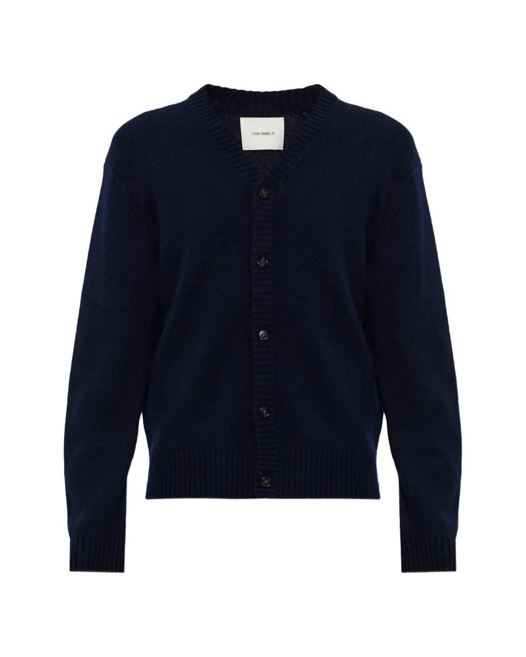 Lisa Yang Blue Fenris V-Neck Cardigan for men