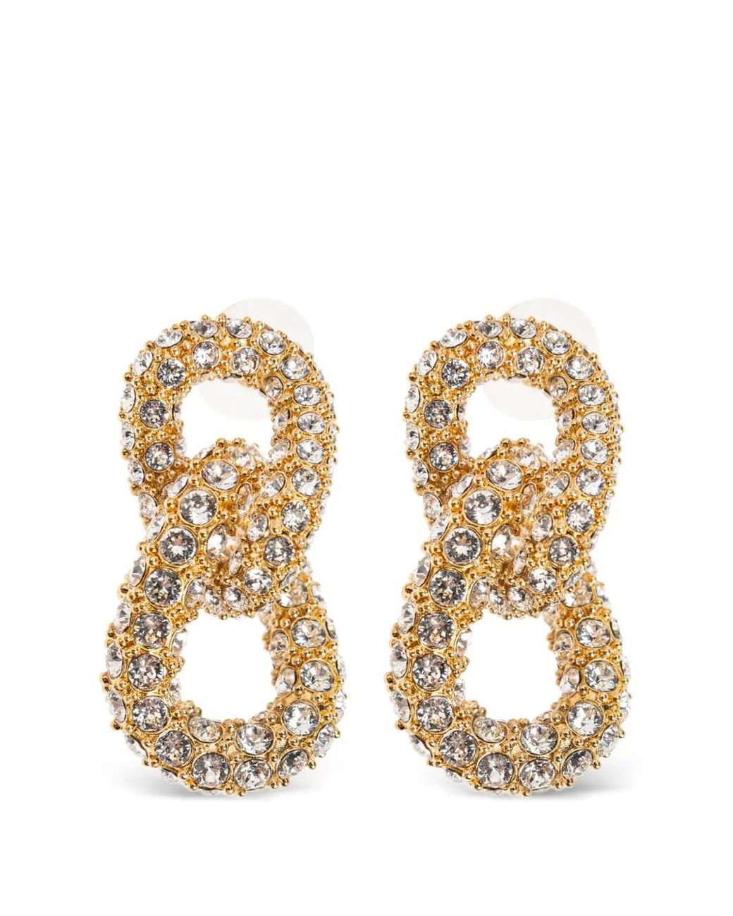 Isabel Marant Metallic Funky Crystal-Embellished Drop Earrings