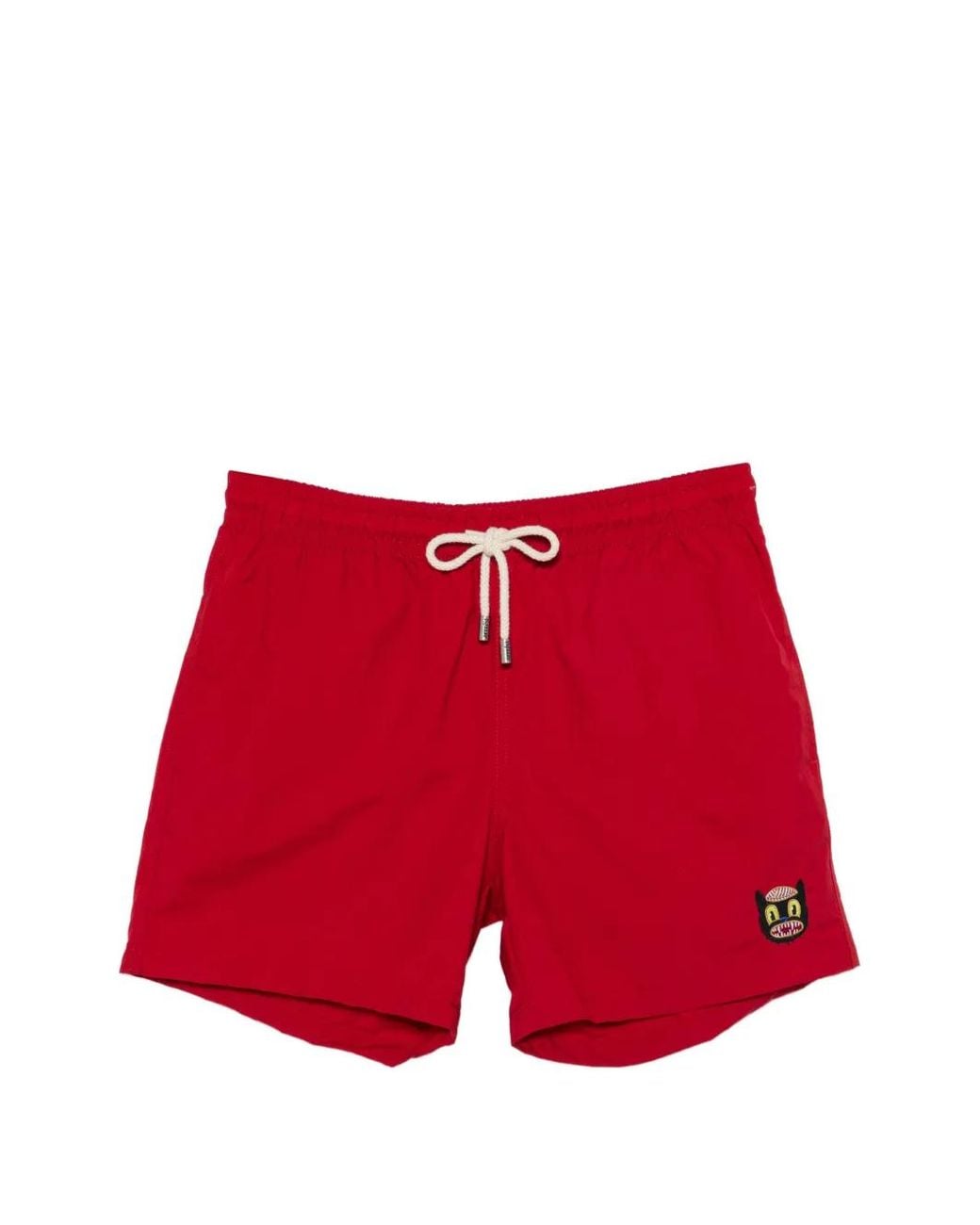 ARRELS Barcelona Embroidered-Patch Drawstring Swim Shorts for men