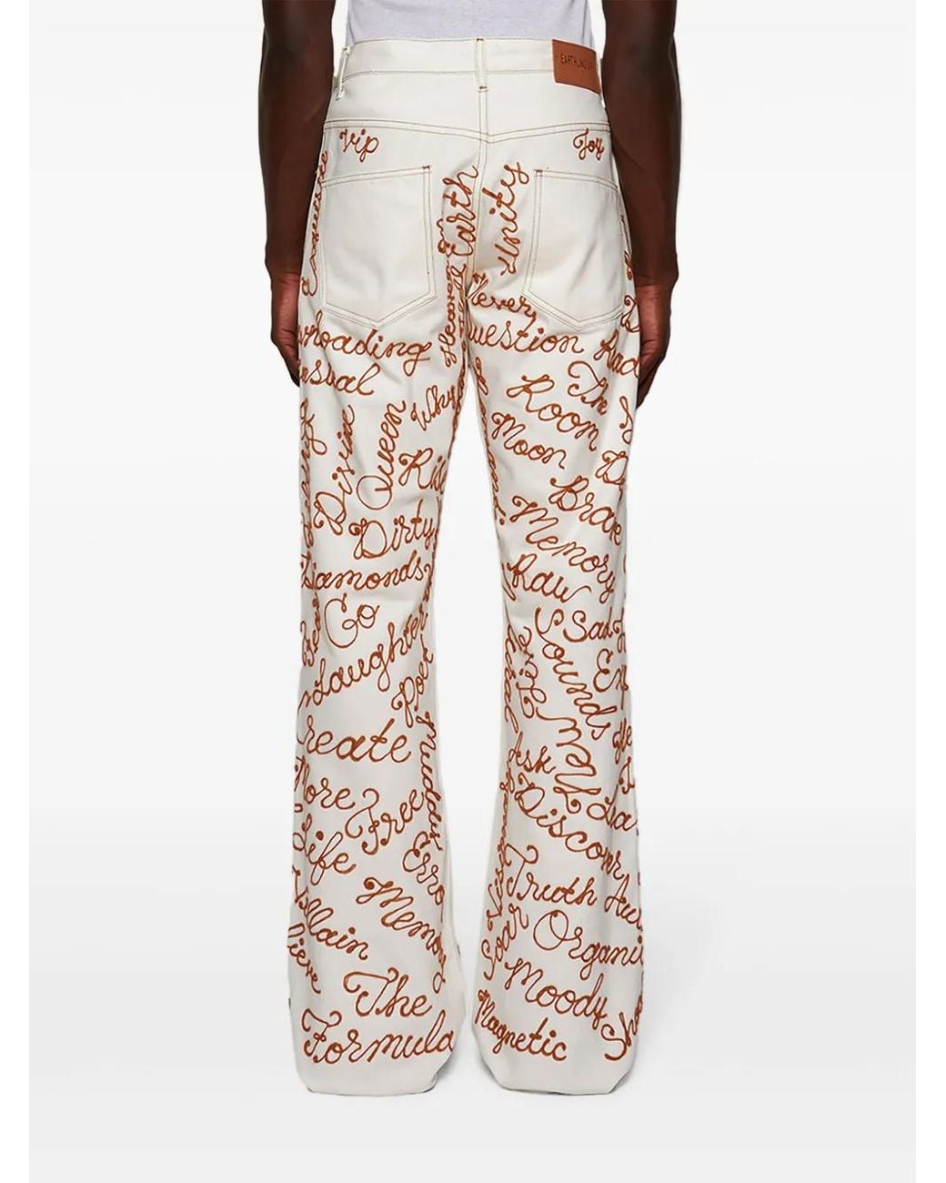 Earthling VIP White Student Flared Jeans for men