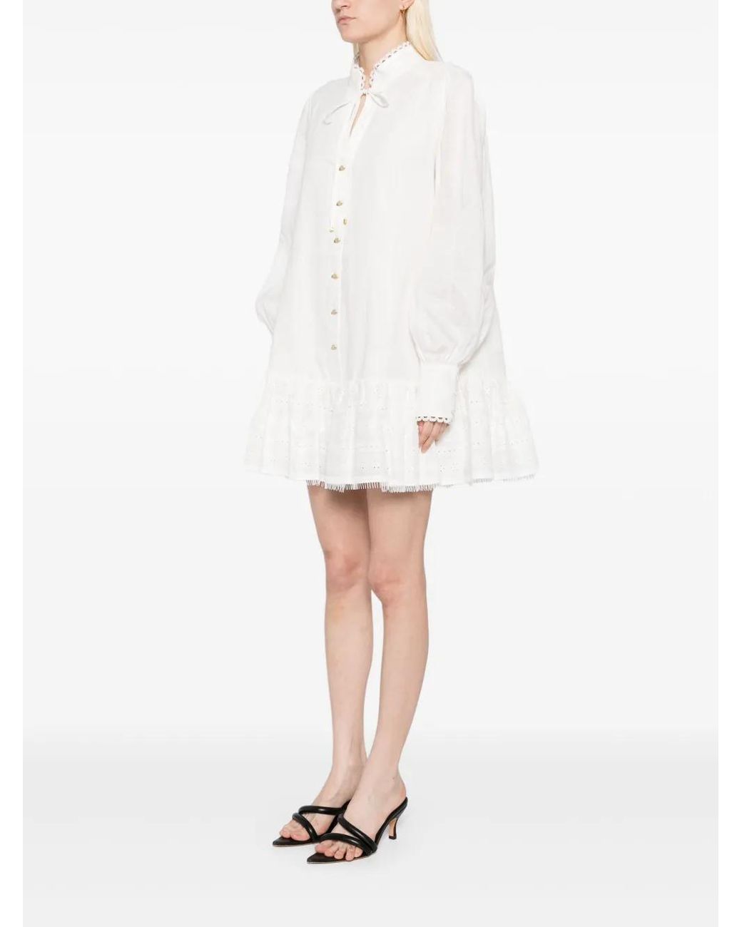 【Aje.】Cloud Embroidered Dress Aje. Cloud Embroidered Dress in White | Lyst
