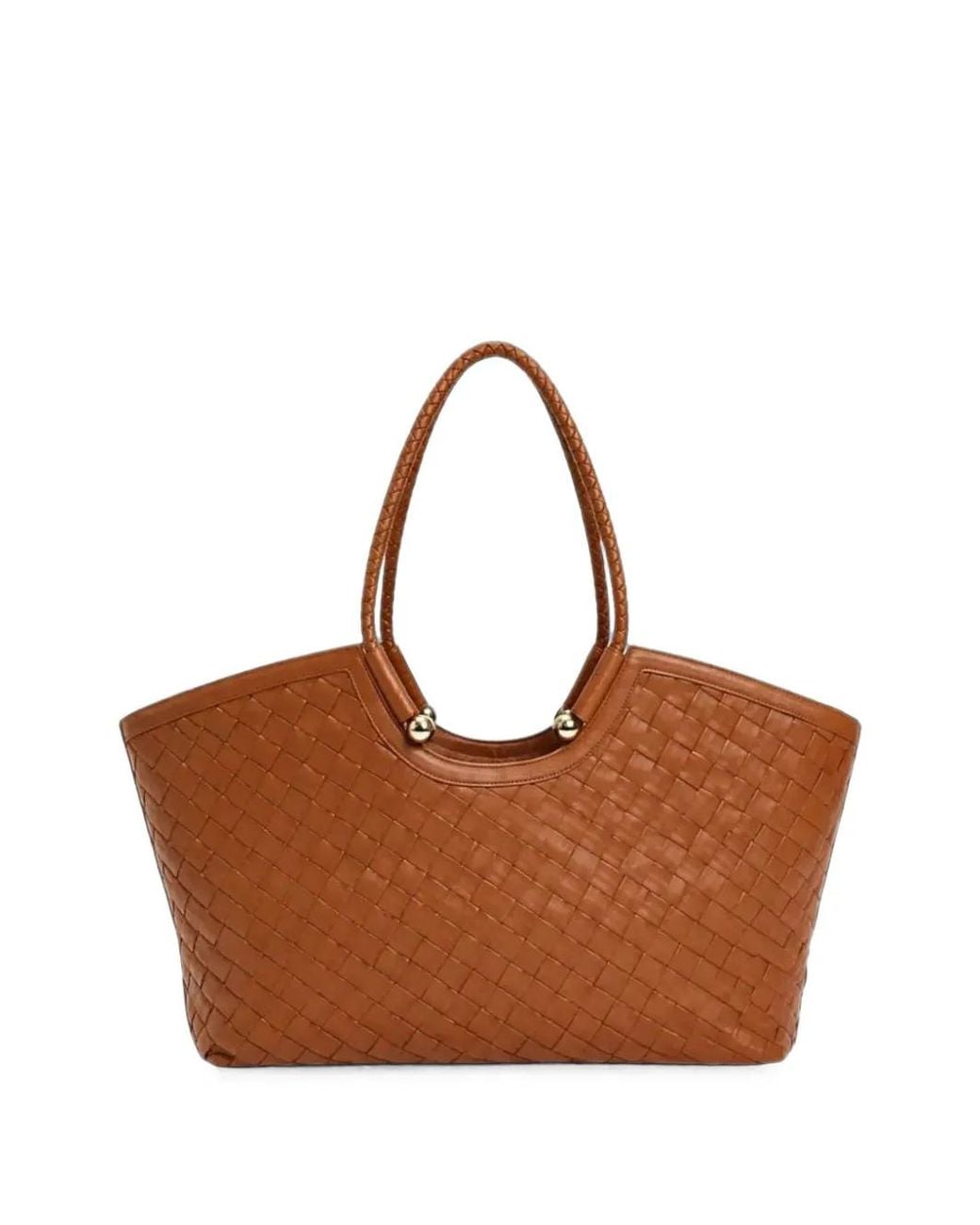 Twinset Brown Handwoven Shopper Bag