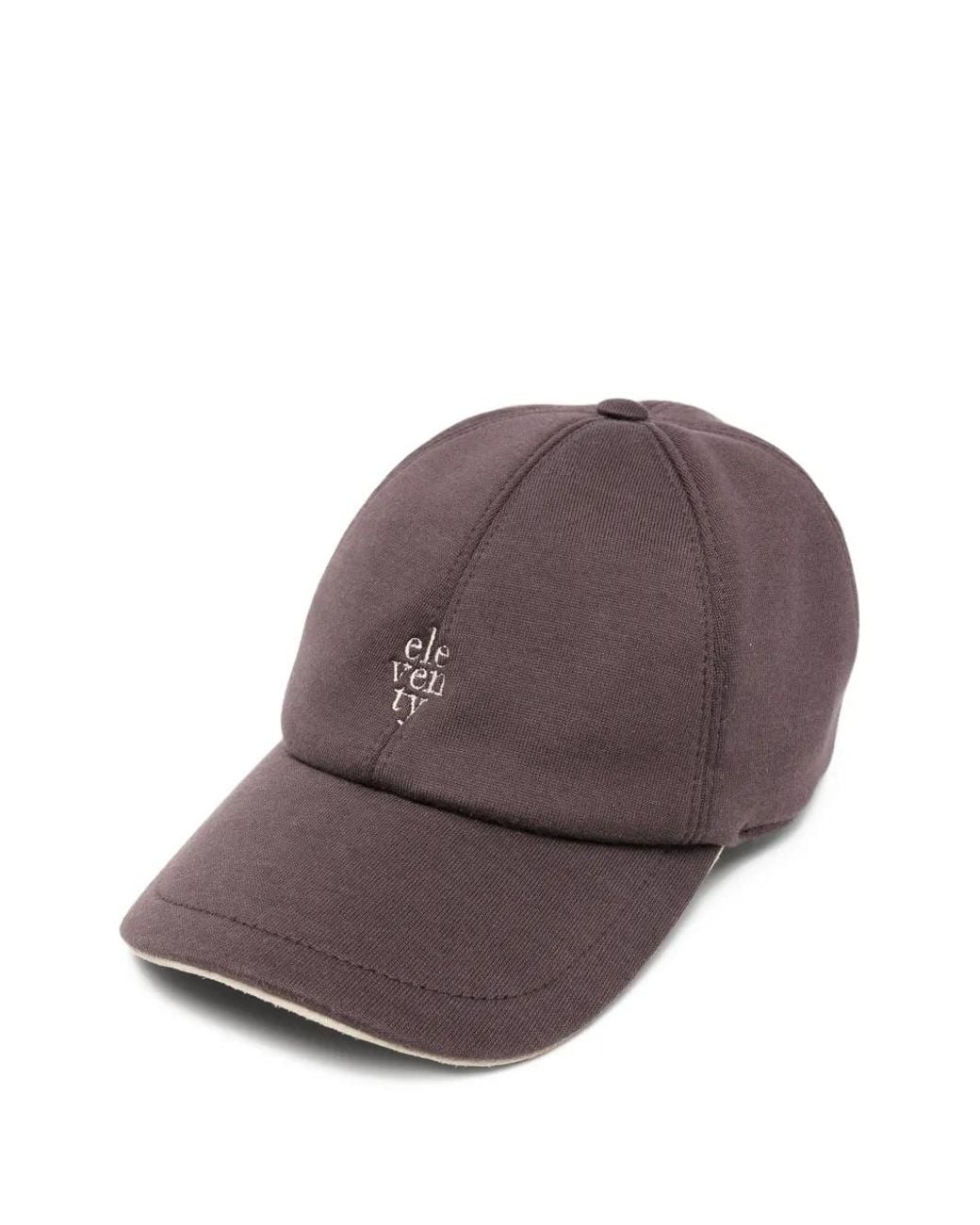 Eleventy Brown Logo-Embroidered Baseball Cap for men