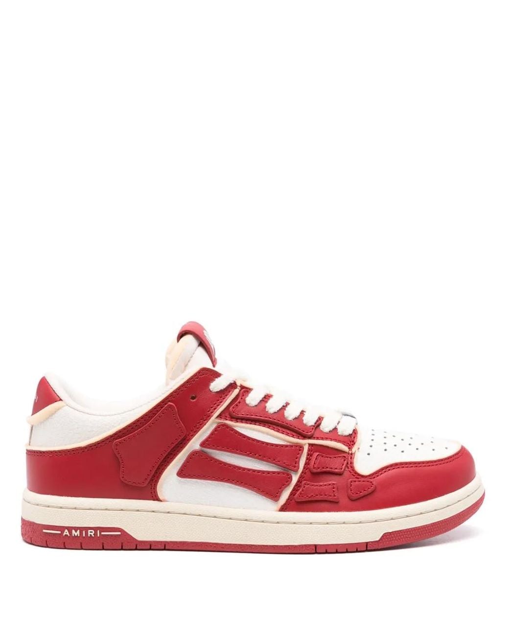 Amiri Red Collegiate Skeleton Top Low Sneaker for men