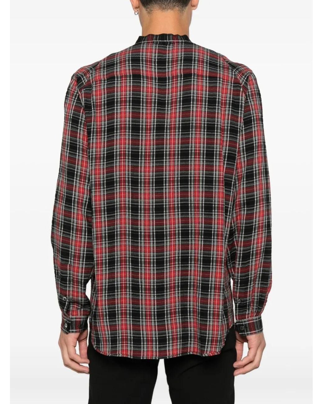 Undercover Brown Check-Pattern Shirt for men