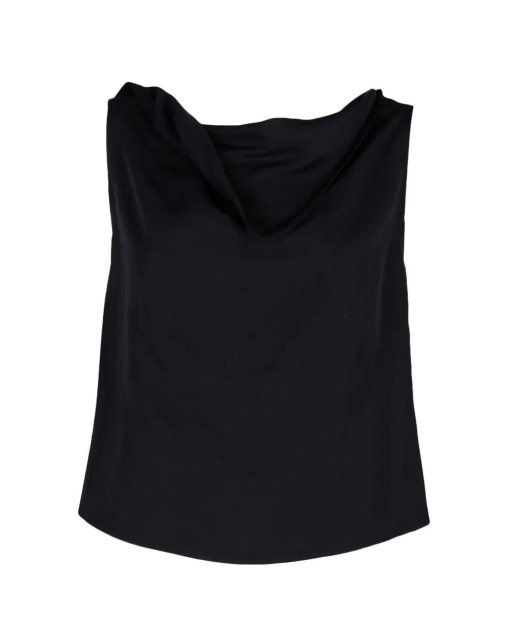 Top N Espalda Drapeada Co. de color Black