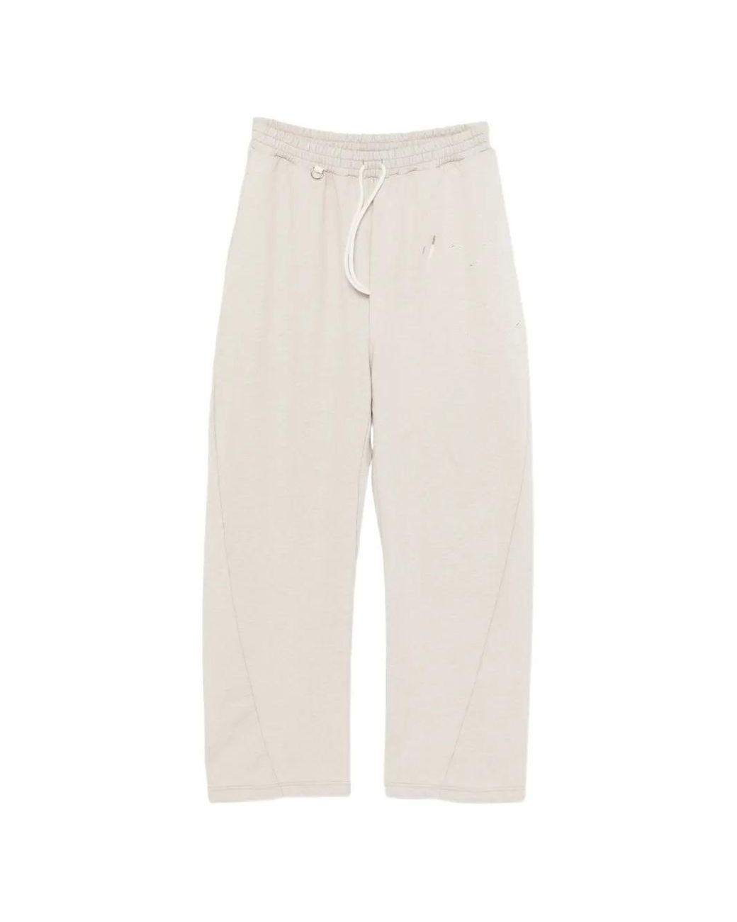 Doublet White Drawstring Distressed Track Pants for men
