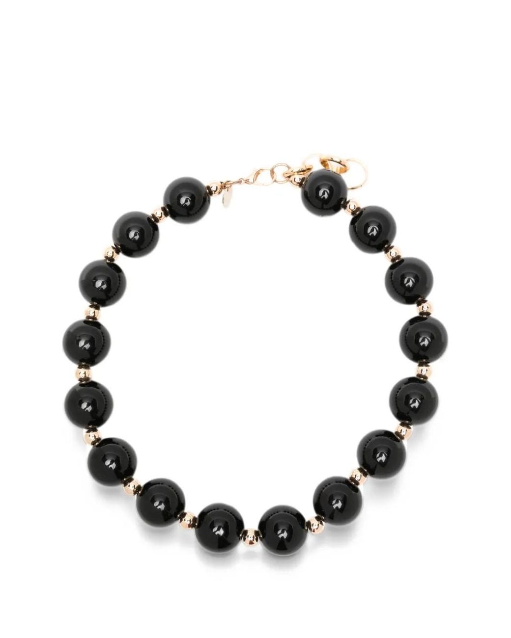 ALESSANDRO ENRIQUEZ Black Bead-Embellished Necklace