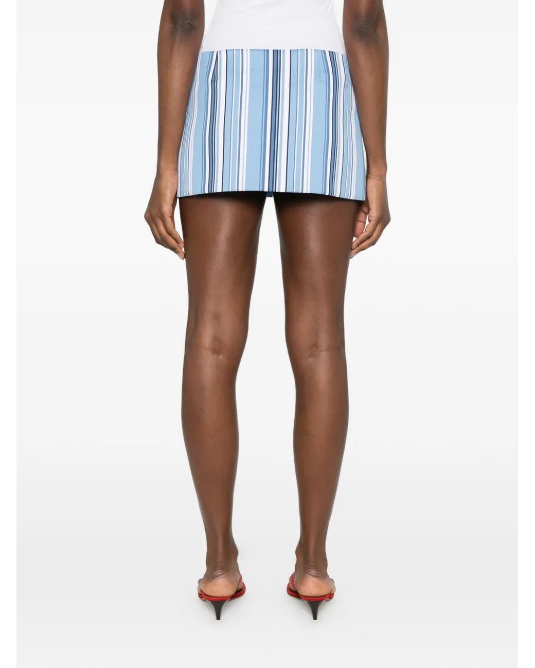 Frankie Shop Blue Hera Mini Skirt