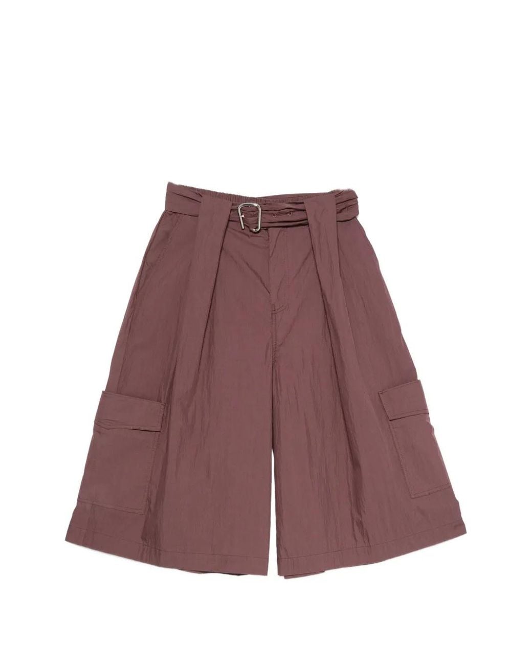 Isabelle Blanche Purple Belted Cargo Shorts