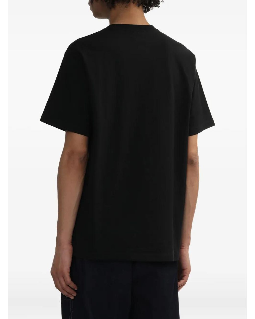 KTZ Black Logo-Patch Cotton T-Shirt for men