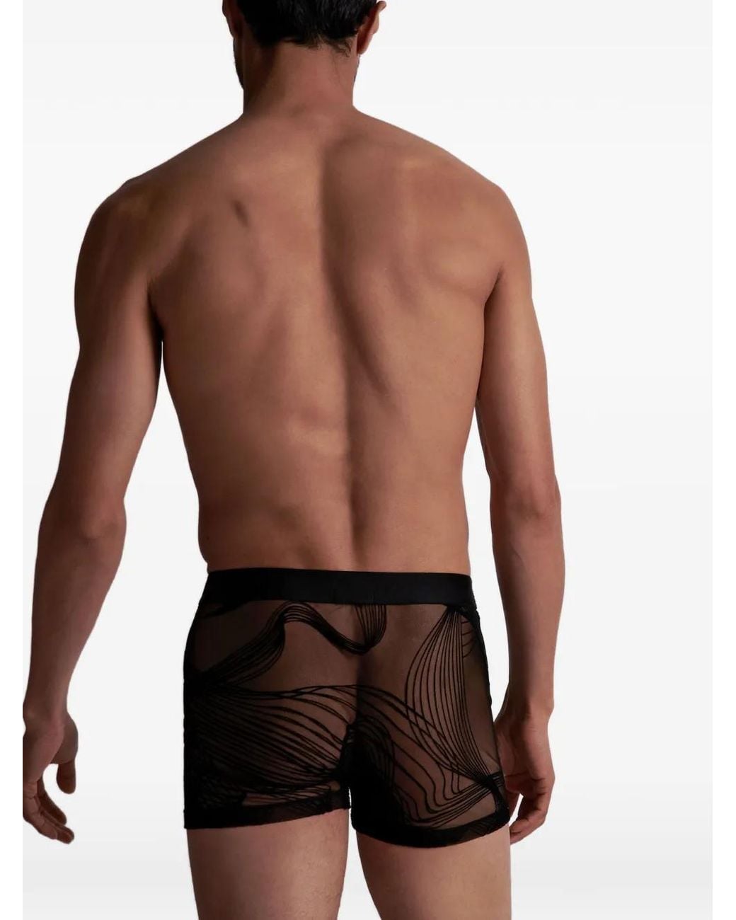 Aubade Black Abstract-Print Boxers for men