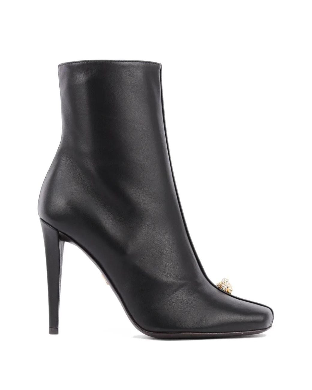 Giuseppe Zanotti Black Manhattan Crystal-Embellished Ankle Boots