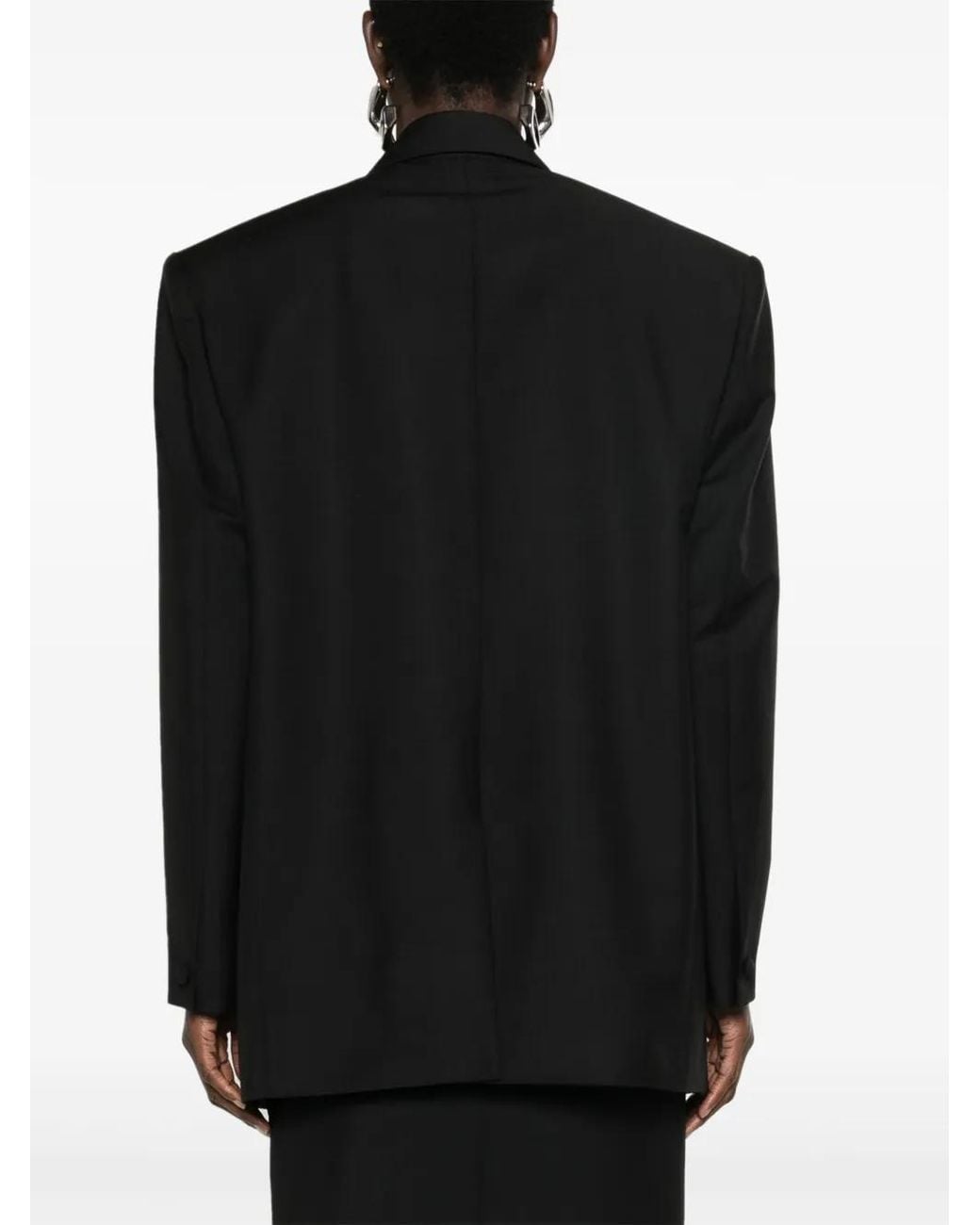 Givenchy Black Wool Blend Oversize Blazer