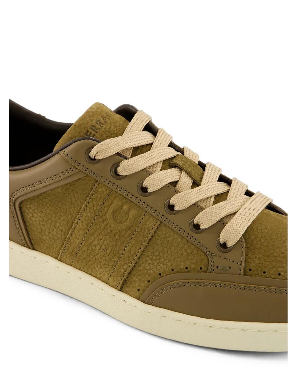 Ferragamo Green Baskets Basses Signature for men