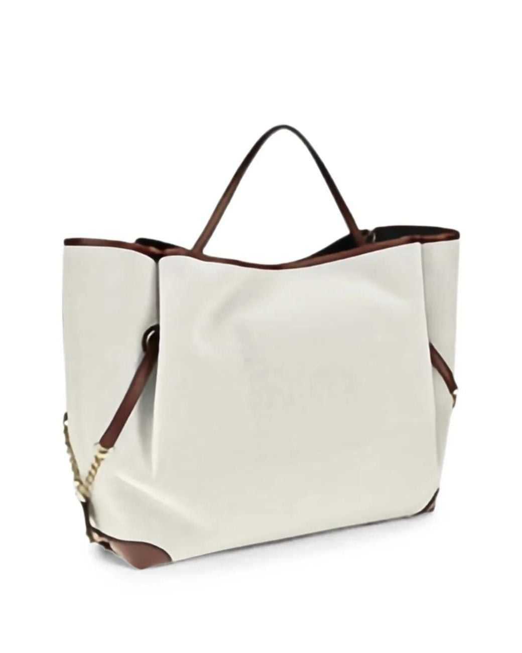 Chloé White Large Carry Tote Bag